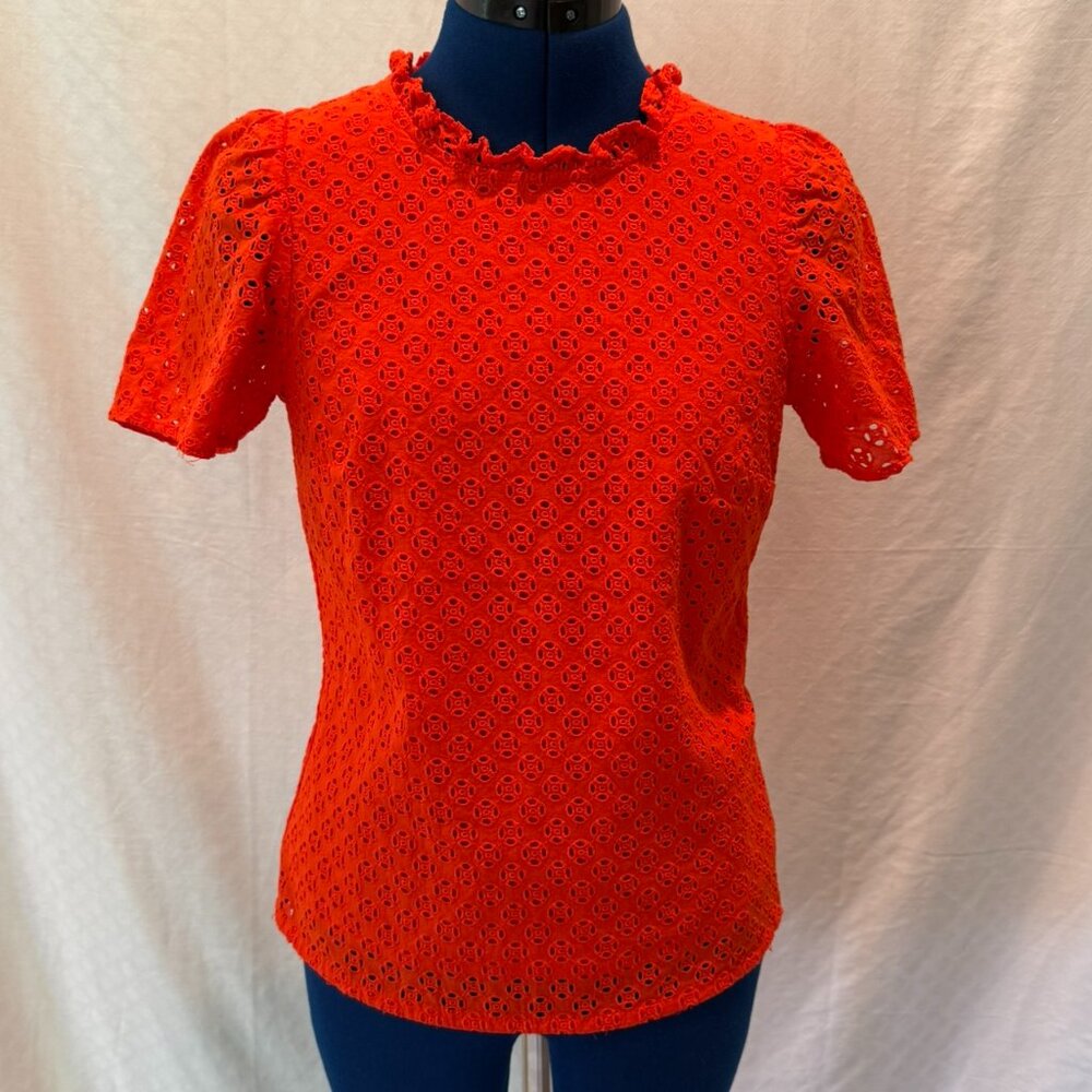 J. Crew Eyelet Puffed Short Sleeve - XXS